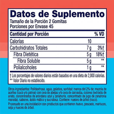 Vitafusion - Gomitas de Fibra Sin Azúcar para Regularidad Digestiva