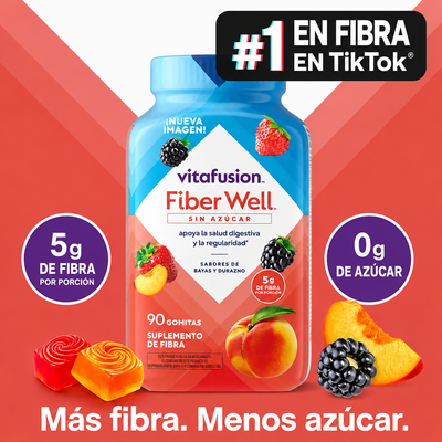 Vitafusion - Gomitas de Fibra Sin Azúcar para Regularidad Digestiva