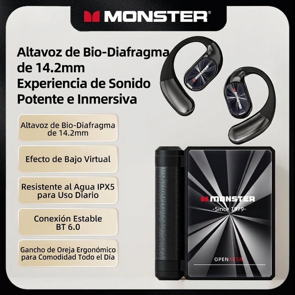 Auriculares Bluetooth Monster - Sonido Inalámbrico y Diseño Compacto